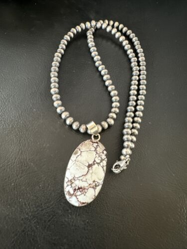 Men's Women's Wild Horse Necklace Pendant | Navajo Sterling Silver | Authentic Native American Handmade | 15736