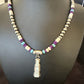 Navajo Opal Inlay Pendant with Turquoise and Sugilite | Sterling Silver Necklace | Authentic Native American Handmade | 16850