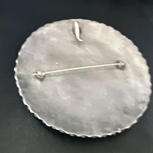 XXL Navajo Blue Turquoise Needle Point Wheel Pin Pendant | Sterling Silver | Authentic Native American Jewelry | 15155
