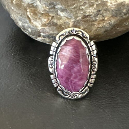 Navajo Purple Spiny Oyster Ring | Sterling Silver | Sz 10.5 | Authentic Native American Handmade | 16478