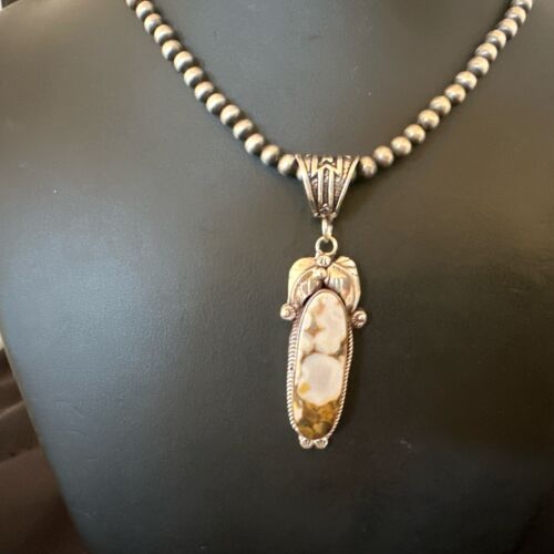 Navajo Wild Horse Necklace Pendant | Sterling Silver | Authentic Native American Handmade | 16985