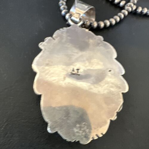 Navajo Purple Charoite Pendant with Pearls | Sterling Silver Necklace | Authentic Native American Handmade | 16654