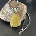 Men's Navajo Green Turquoise Pendant Necklace | Sterling Silver | Authentic Native American Handmade | 16275