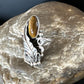 Navajo Coffee Tiger's Eye Ring | Sterling Silver | Sz 7 | Authentic Native American Handmade | 15408