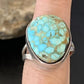 Men's Navajo Blue Spiderweb Turquoise Ring | Sterling Silver | Sz 10 | Authentic Native American Handmade | 12545