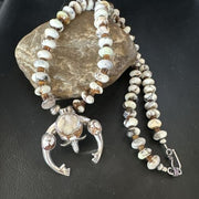 Men's Navajo Wild Horse Naja Necklace Pendant | Sterling Silver | Authentic Native American Handmade | 15276