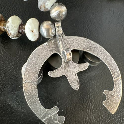 Men's Navajo Wild Horse Naja Necklace Pendant | Sterling Silver | Authentic Native American Handmade | 15276