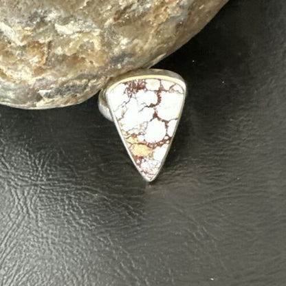 Men's and Women's Wild Horse Turquoise Ring | Navajo Sterling Silver | Sz 7 | Authentic Native American Handmade | 17355 - Masha USA