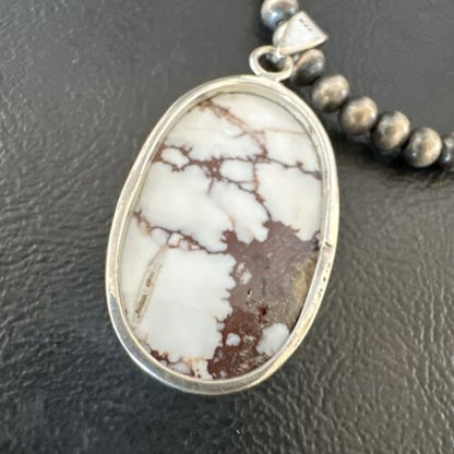 Navajo Wild Horse Necklace Pendant | Sterling Silver | Authentic Native American Handmade | 15719