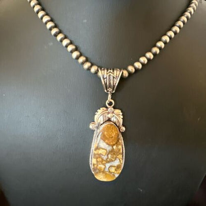 Navajo Wild Horse Necklace Pendant | Sterling Silver | Authentic Native American Handmade | 16983