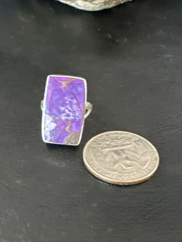 Southwestern Navajo Purple Mojave Turquoise Ring | Sterling Silver | Sz 6 | 15611 - Masha USA