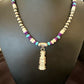Navajo Opal Inlay Pendant with Turquoise and Sugilite | Sterling Silver Necklace | Authentic Native American Handmade | 16850