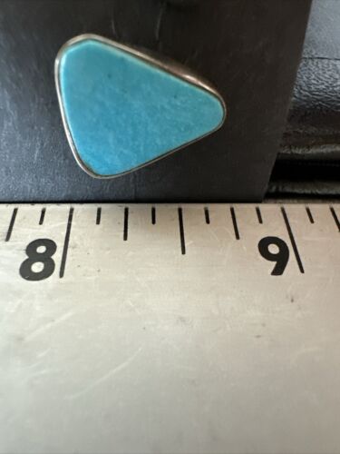 Navajo Blue Kingman Turquoise Post Stud Earrings | Sterling Silver | Authentic Native American Handmade | 17471