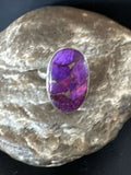 Southwestern Navajo Purple Mojave Turquoise Ring | Sterling Silver | Sz 10 | 15607