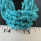 Blue Turquoise Nugget Bead Necklace | 10 Strand | Navajo Sterling Silver | 22" | 15030