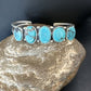 Navajo Blue Arizona Turquoise Cuff Bracelet | Sterling Silver | 5 Stone | Authentic Native American Handmade | 16277