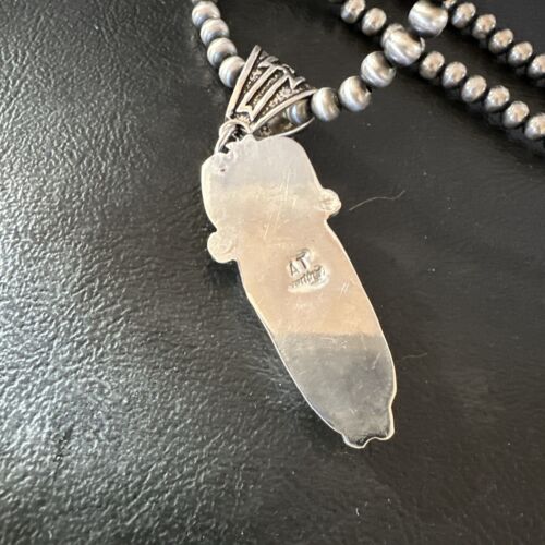 Navajo Wild Horse Necklace Pendant | Sterling Silver | Authentic Native American Handmade | 16985