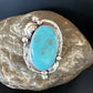 Men's Blue Kingman Turquoise Ring | Navajo Sterling Silver | Sz 10.5 | Authentic Native American Handmade | 15665