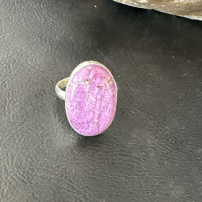 Women's Southwestern Sterling Silver Purple Sugilite Ring | Sz 9.5 | 17558