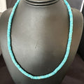 Robin's Egg Blue Turquoise Heishi Bead Necklace | 20" | Sterling Silver | 17374