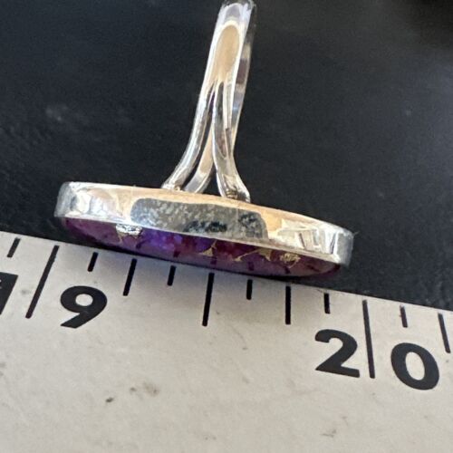 Southwestern Navajo Purple Mojave Turquoise Ring | Sterling Silver | Sz 7 | 15779