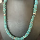 Navajo Blue Turquoise Bead Necklace | Sterling Silver | Graduated |  8mm | Authentic Native American | 19" | 17582