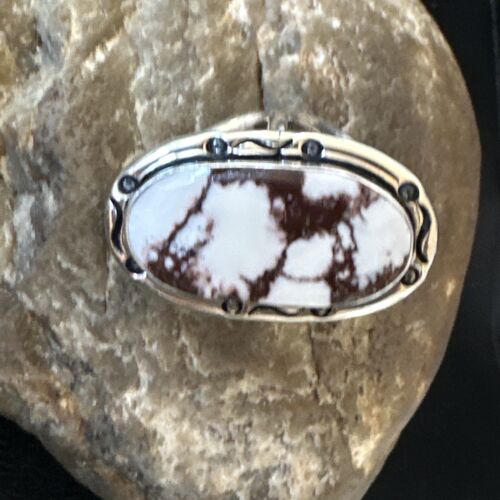 Women's Wild Horse Turquoise Ring | Navajo Sterling Silver | Sz 9 | Authentic Native American Handmade | 16471