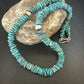 Navajo Blue Turquoise Bead Necklace | Sterling Silver | Graduated |  8mm | Authentic Native American | 19" | 17582