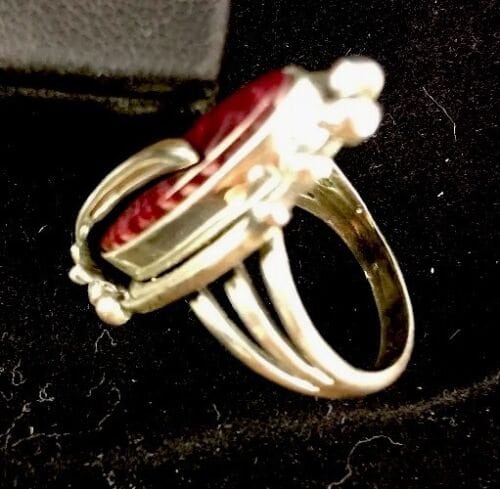 Navajo Purple Spiny Oyster Sterling Silver Ring | Sz 5.75 | 4453