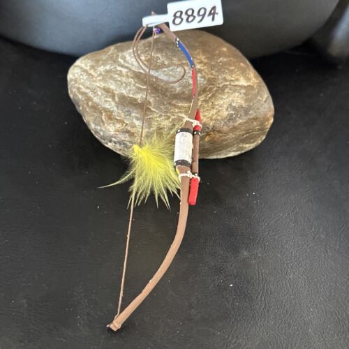 Handmade Brown Red Bow Car Charm Mirror Dangler | 6.5" | 8894