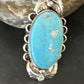 Men's Blue Kingman Turquoise Ring | Navajo Sterling Silver | Sz 9.5 | Authentic Native American Handmade | 15518