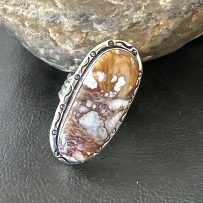 Navajo Wild Horse Turquoise Ring | Sterling Silver | Sz 10 | Authentic Native American Handmade | 16472