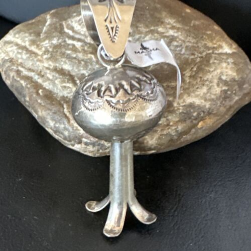 Native American Navajo Sterling Silver Necklace | Large Naja Pendant | 20" | 10050