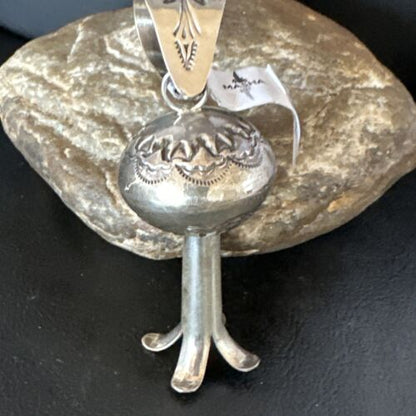 Native American Navajo Sterling Silver Necklace | Large Naja Pendant | 20" | 10050