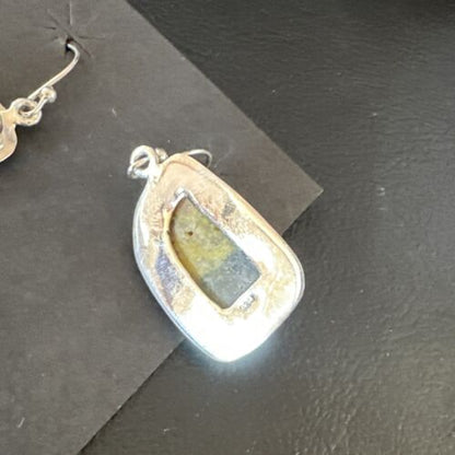 Navajo Bumblebee Jasper Earrings | Sterling Silver | Authentic Native American Handmade | 15811