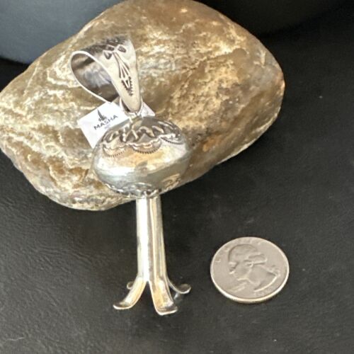 Native American Navajo Sterling Silver Necklace | Large Naja Pendant | 20" | 10050