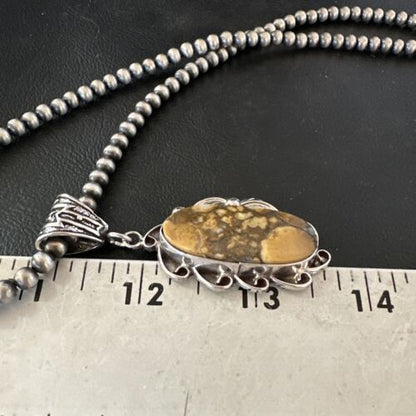 Navajo Wild Horse Necklace Pendant | Sterling Silver | Authentic Native American Handmade | 16988