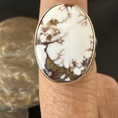 Men's and Women's Wild Horse Turquoise Ring | Sterling Silver | Sz 7.5 | 17362