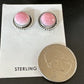 Navajo Sterling Silver Pink Conch Shell Cluster Earrings | Handmade | 16154