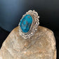 Navajo Kingman Turquoise Ring | Sterling Silver | Sz 9.5 | Authentic Native American Handmade | 2827