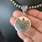 Hopi Man in the Maze Pendant | Sterling Silver Necklace | Authentic Native American Handmade | 16906