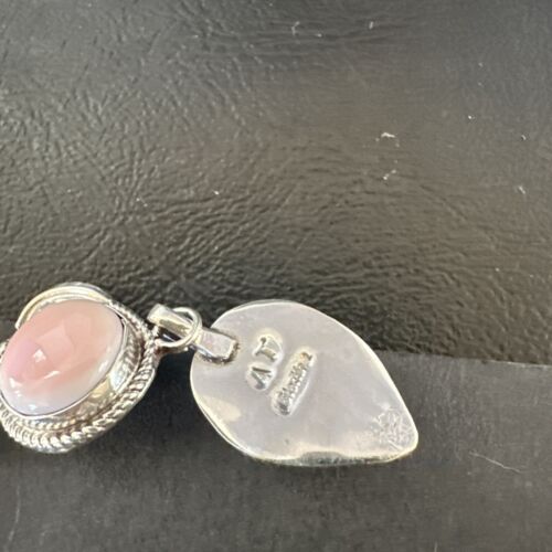 Navajo Pink Conch Shell Dangle Earrings | Sterling Silver | Authentic Native American Handmade | 17215