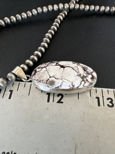 Men's Women's Wild Horse Necklace Pendant | Navajo Sterling Silver | Authentic Native American Handmade | 15736