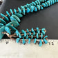 Santo Domingo Spiny Blue Kingman Turquoise Shell Jacla Necklace | 29" | Authentic Native American Handmade | 16000