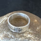 Navajo Men's Wedding Band | Stamped 14K Gold Sterling Silver Ring | Sz 9.5 | Authentic Native American Handmade | 15461