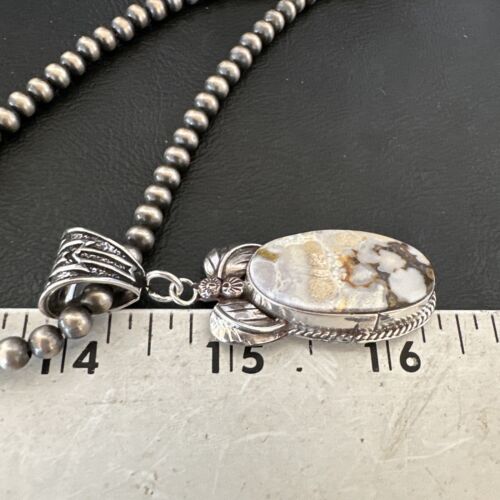 Navajo Wild Horse Necklace Pendant | Sterling Silver | Authentic Native American Handmade | 16944