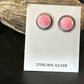 Navajo Sterling Silver Pink Conch Shell Cluster Earrings | Handmade | 16154