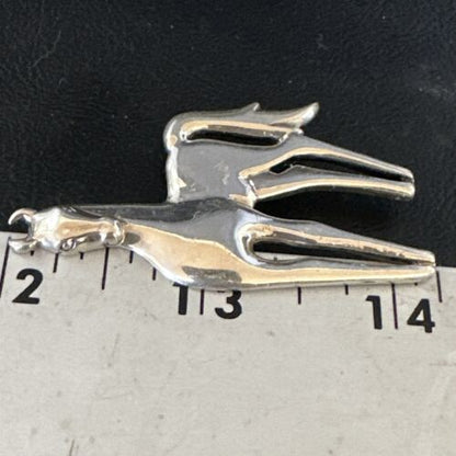 Navajo Horse Pendant Necklace | Sterling Silver | 2.25" | Authentic Native American Handmade | 15172