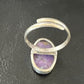 Adjustable Sterling Silver Purple Mojave Turquoise Ring | Sz 10 | 15613