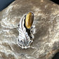 Navajo Coffee Tiger's Eye Ring | Sterling Silver | Sz 7 | Authentic Native American Handmade | 15408